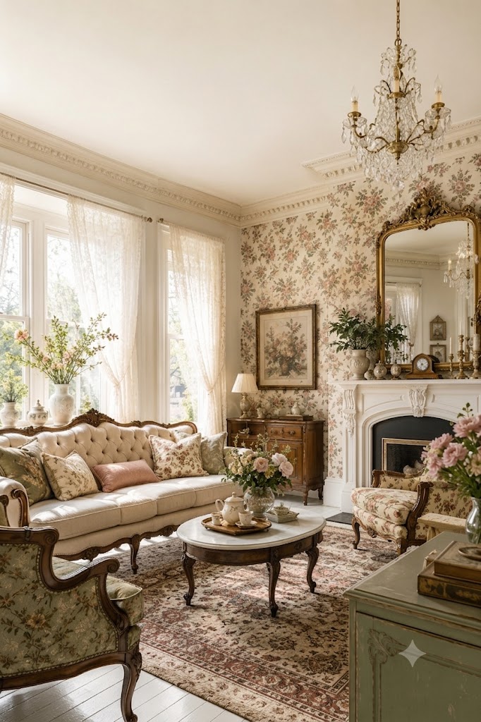 Victorian Farmhouse Living Room