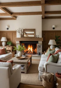 Wooden Architectural Warmth style living roomtrend