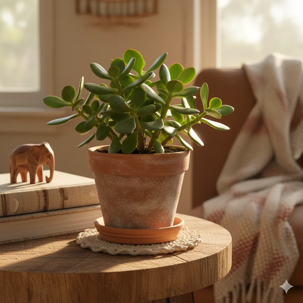 Jade Succulent Plants (Crassula Ovata) Often known as the “money plant, 