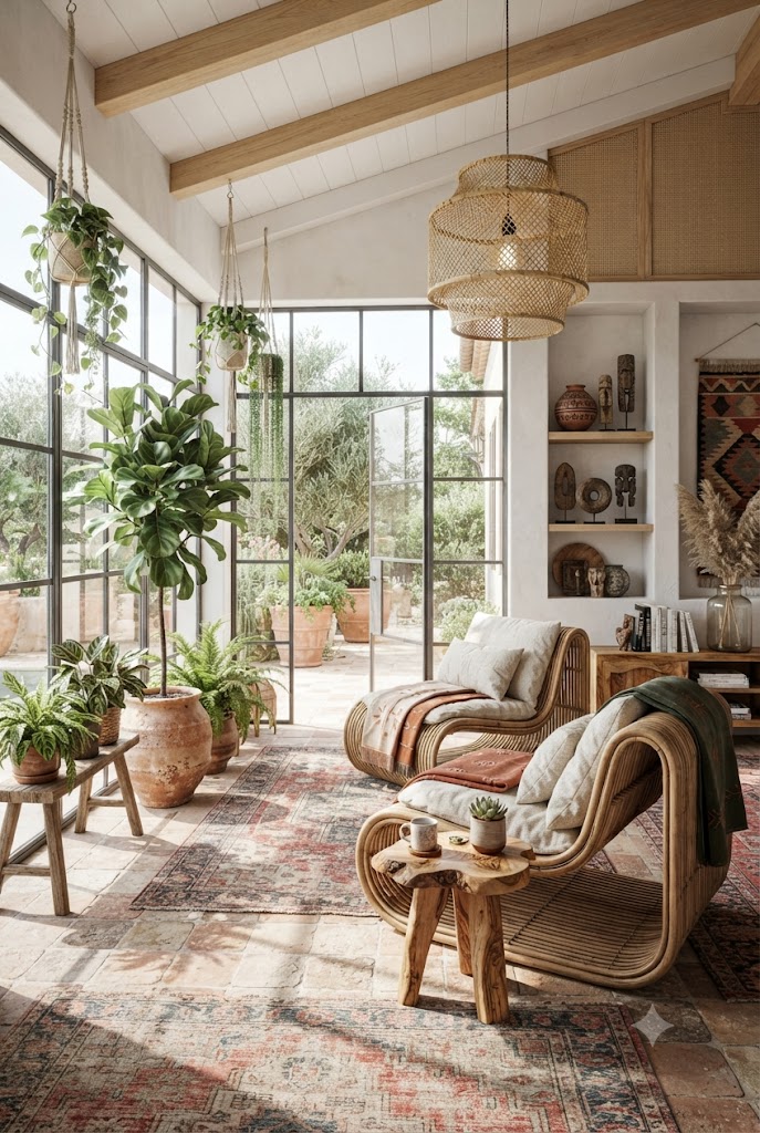 Bohemian-style Sunroom