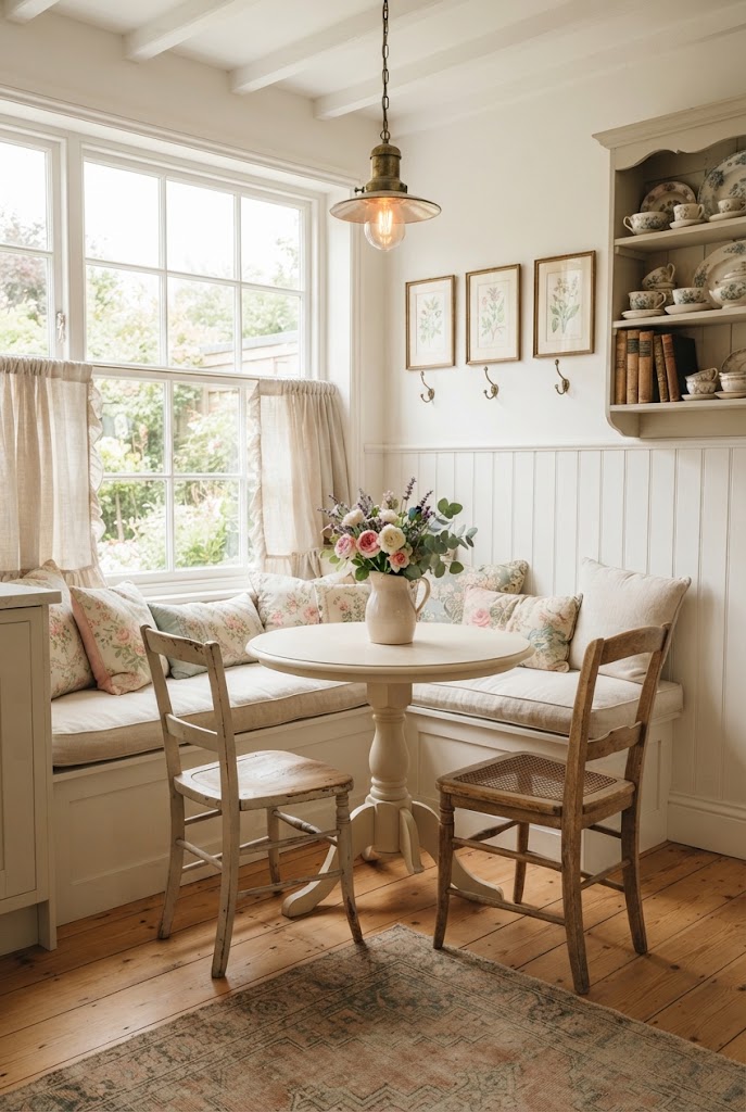  Cottage-Style Breakfast Nook for Cozy Comfort