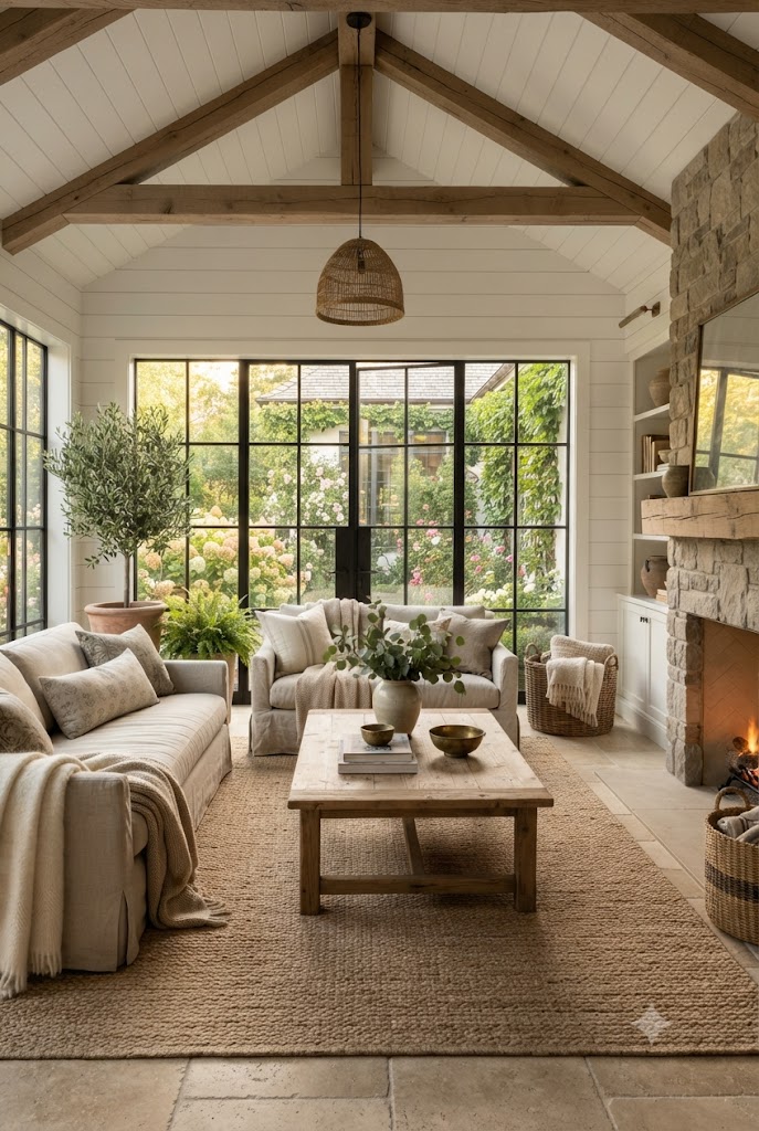 Classic Farmhouse Sunroom