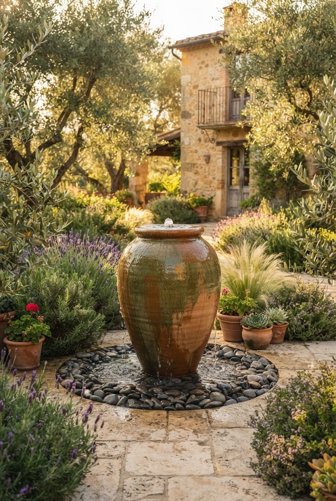 Mediterranean-Inspired Jar Fountain