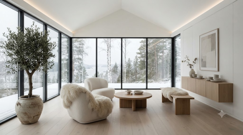 Scandinavian-style sunroom