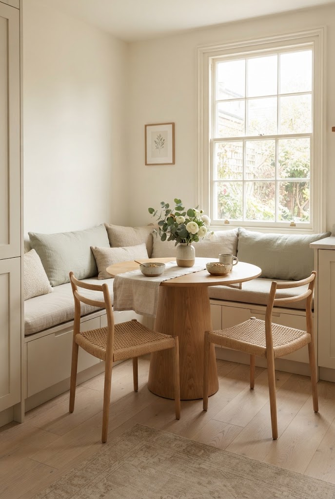 Built-In Banquette Seating for Small Breakfast Nook