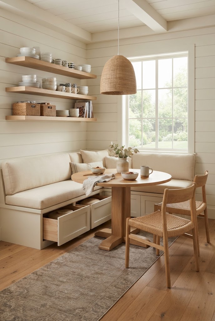 Breakfast Nook with Storage Solutions