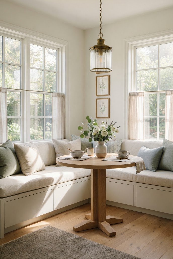  Window Breakfast Nook with Natural Light