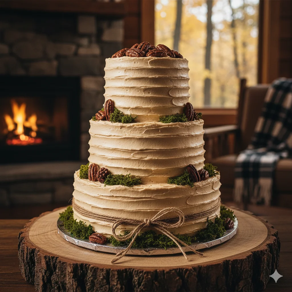 Boho Weddings Cake: Brown Sugar Cinnamon Maple Pecan Cake Structure