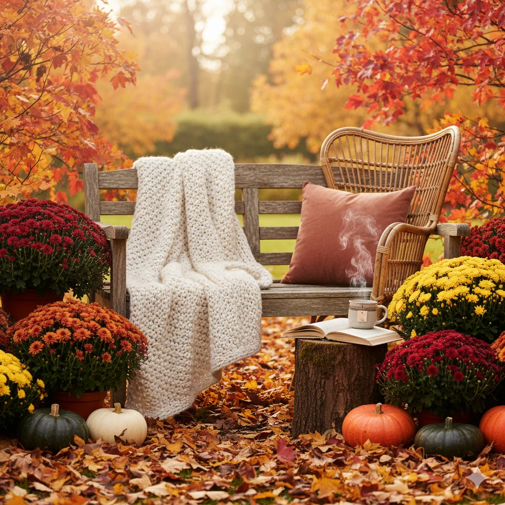 Fall Garden Reading Nook
