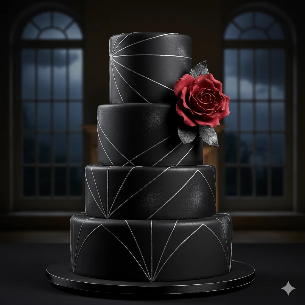 Dark chocolate raspberry truffle cake