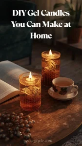 Stunning Transparent Candles Jars on a coffee table