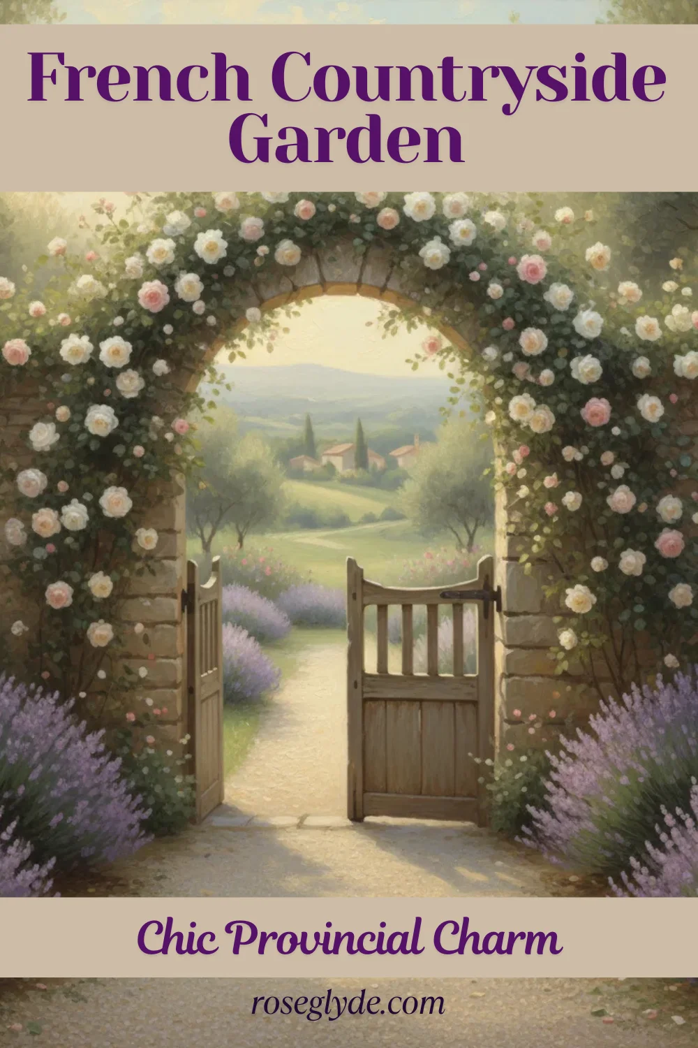French Countryside Garden: Chic Provincial Charm with Lavender & Stone Paths