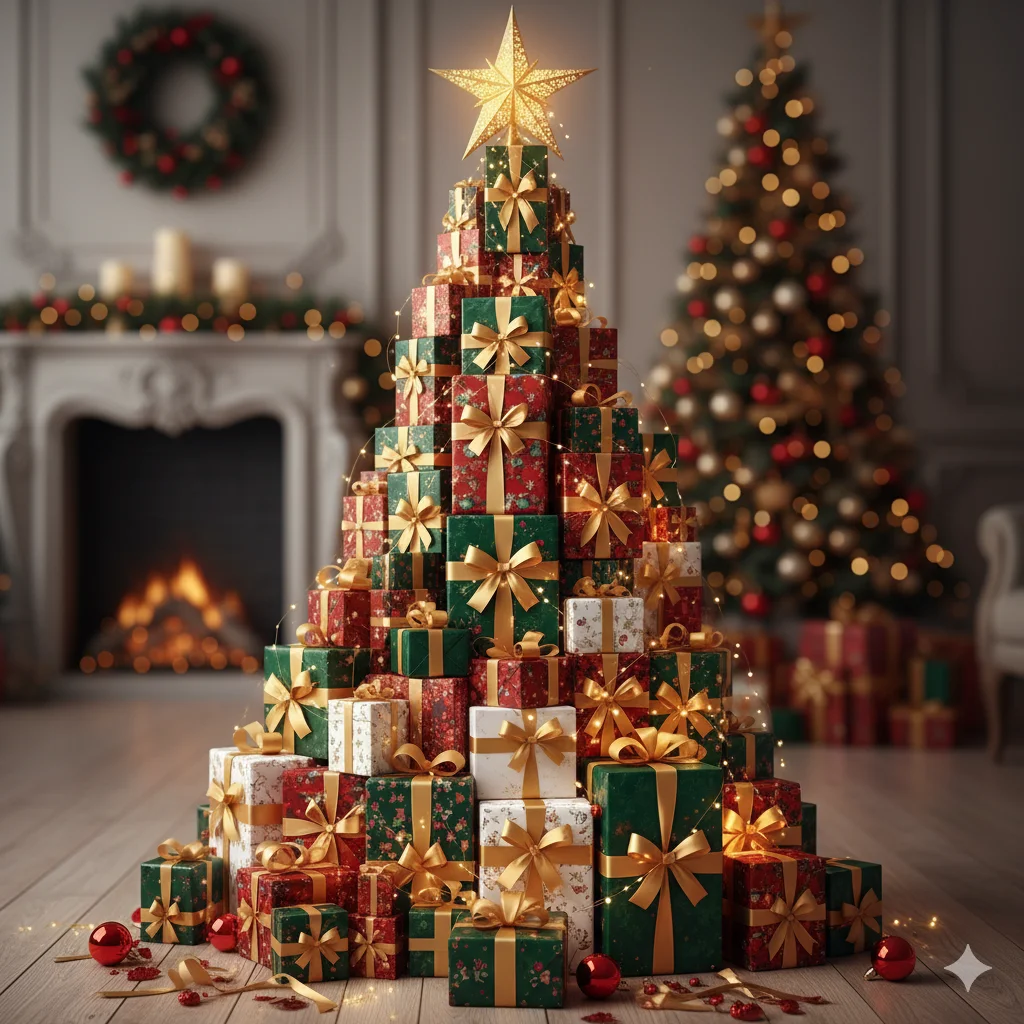Giant Gift Box Tower