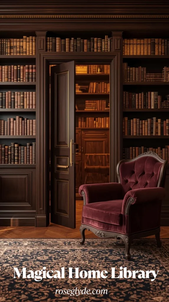 Hidden Bookshelf Doors, a magical home library