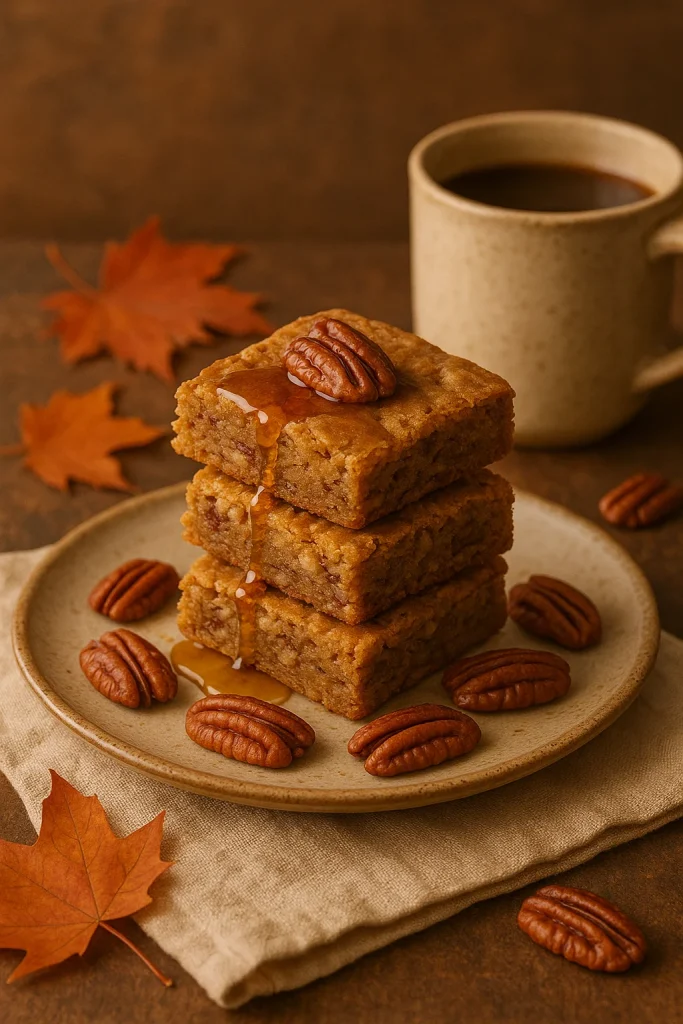 Fall Dessert Recipe of Maple Pecan Blondies