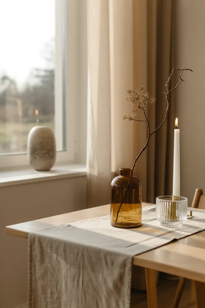 Fall Aesthetic Table Décor Minimalist Fall Table