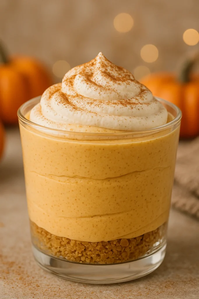 Fall Desserrt Recipe of No-Bake Pumpkin Cheesecake Cups