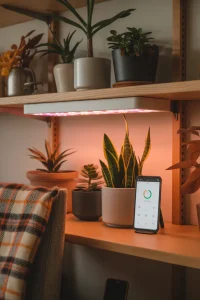 Smart LED grow lights for indoor Plants in fall and winter