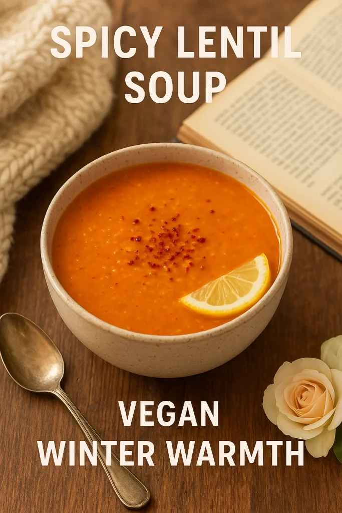 Spicy Lentil Soup.
vegan winter soup, healthy meal prep, protein-packed recipe