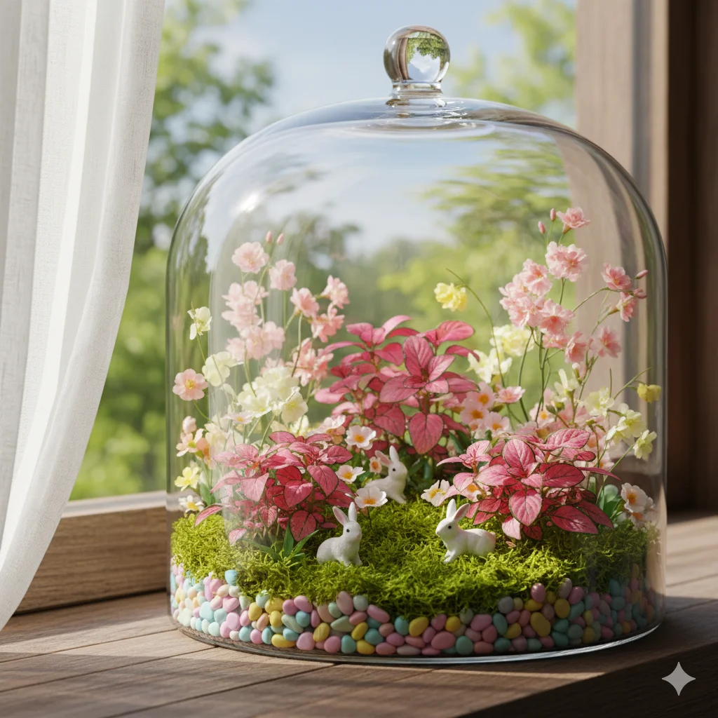 Terrarium Decoration Ideas: Spring Blossom Terrarium