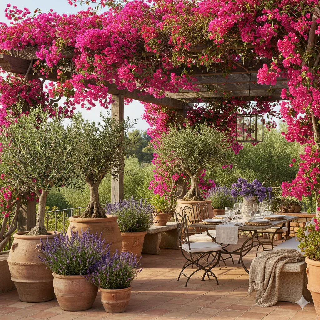 Mediterranean Shade with Pergolas and Canopies