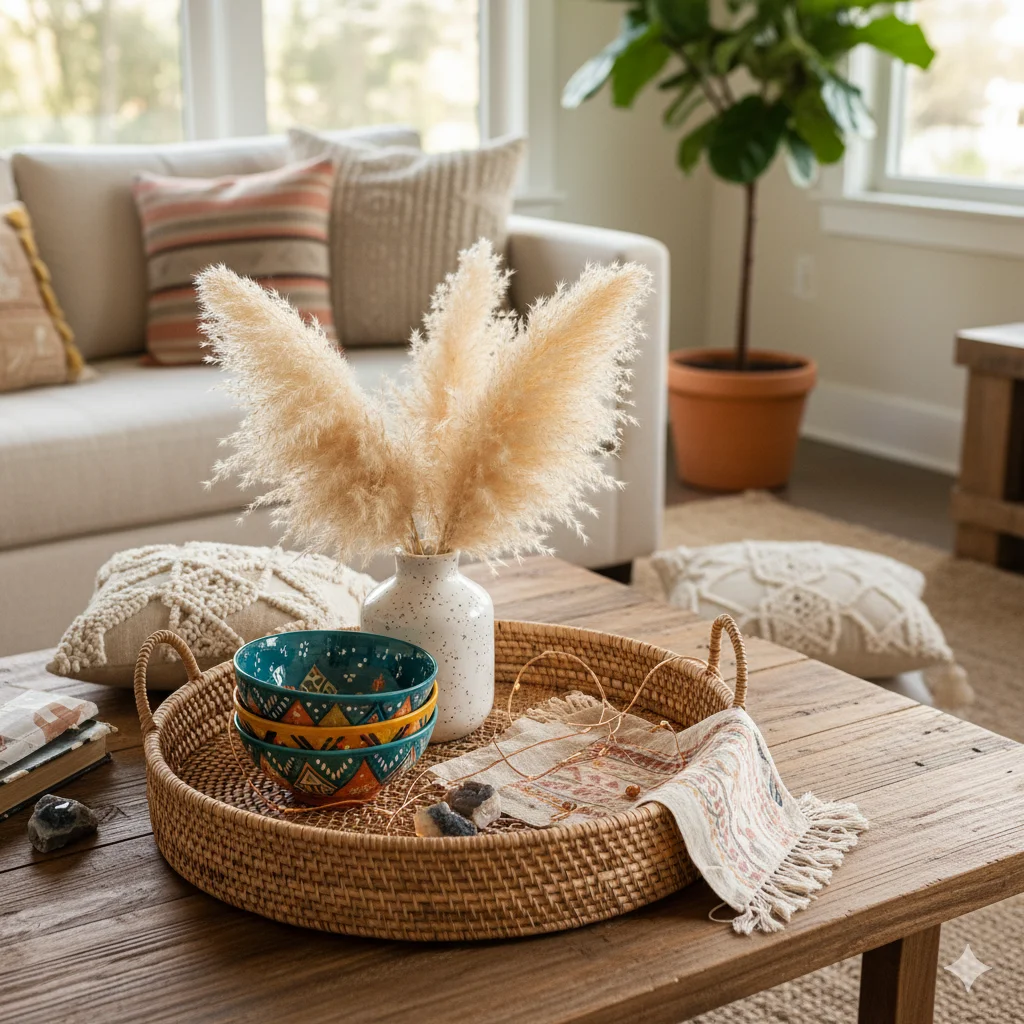 Boho Coffee Table Décor