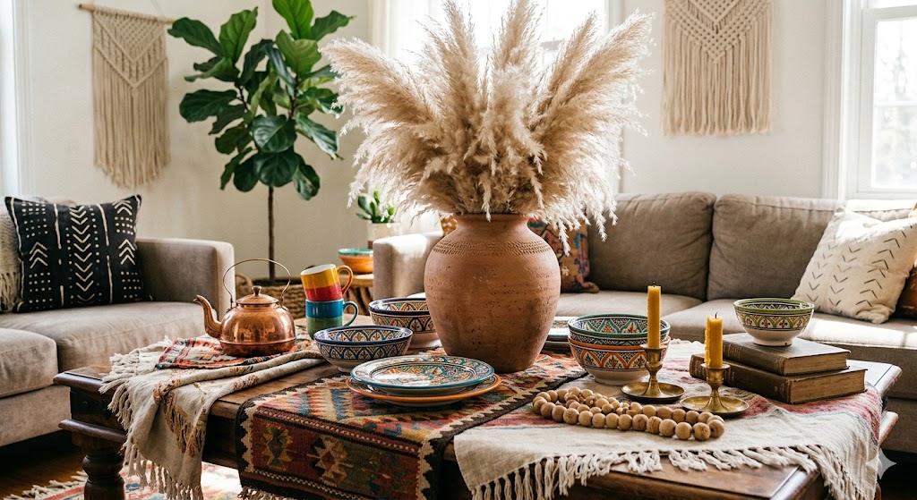 Boho Coffee Table Décor