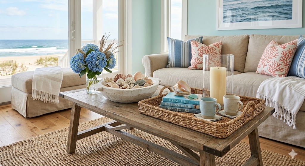 Coastal Coffee Table Décor