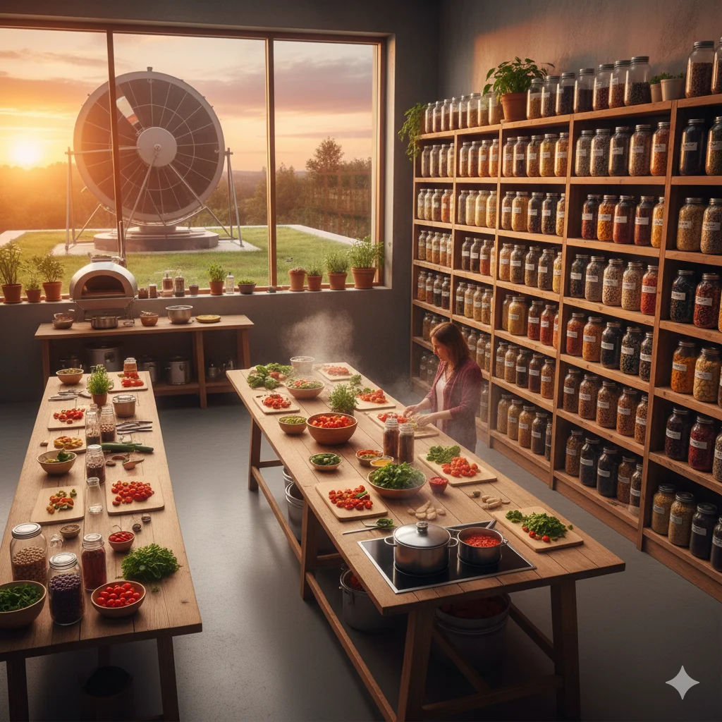 Community Solarpunk kitchen 