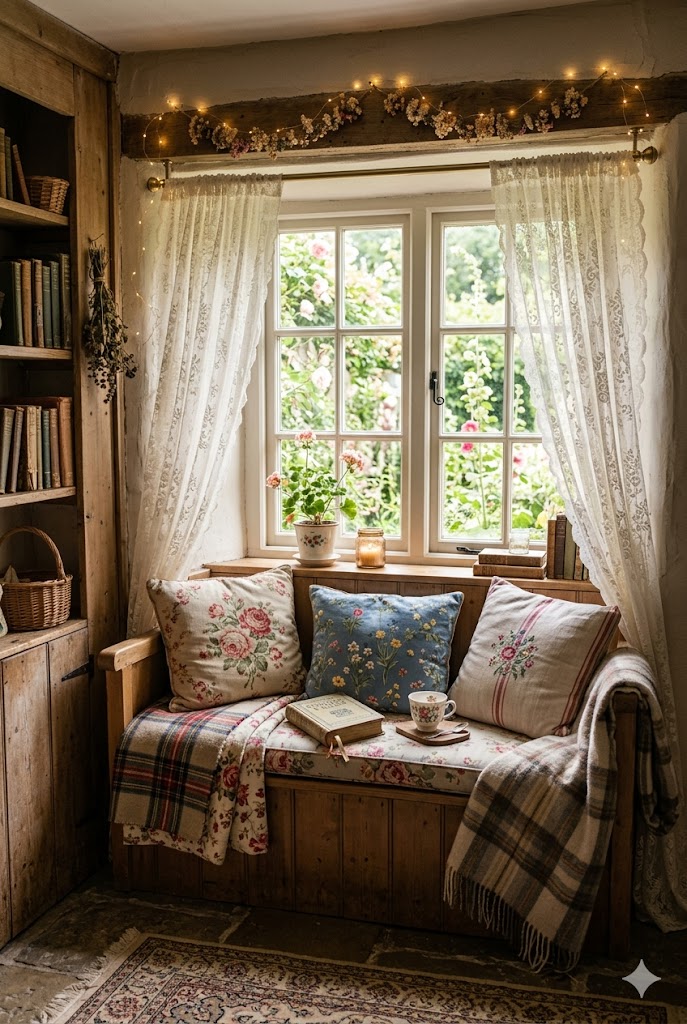 Cottagecore Style Lighting for reading room