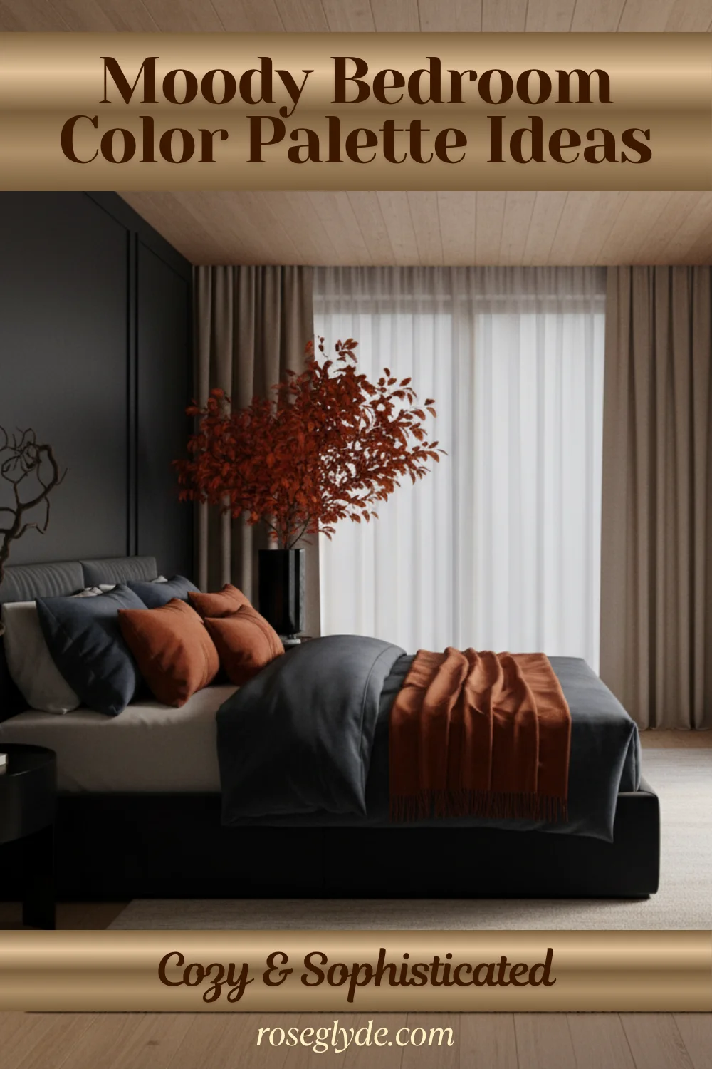 Moody Bedroom Color Palette Ideas for a Sophisticatedand Cozy Space