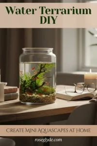 DIY Water Terrarium Mini Aquascapes with Moss, Stones, and Shrimp
