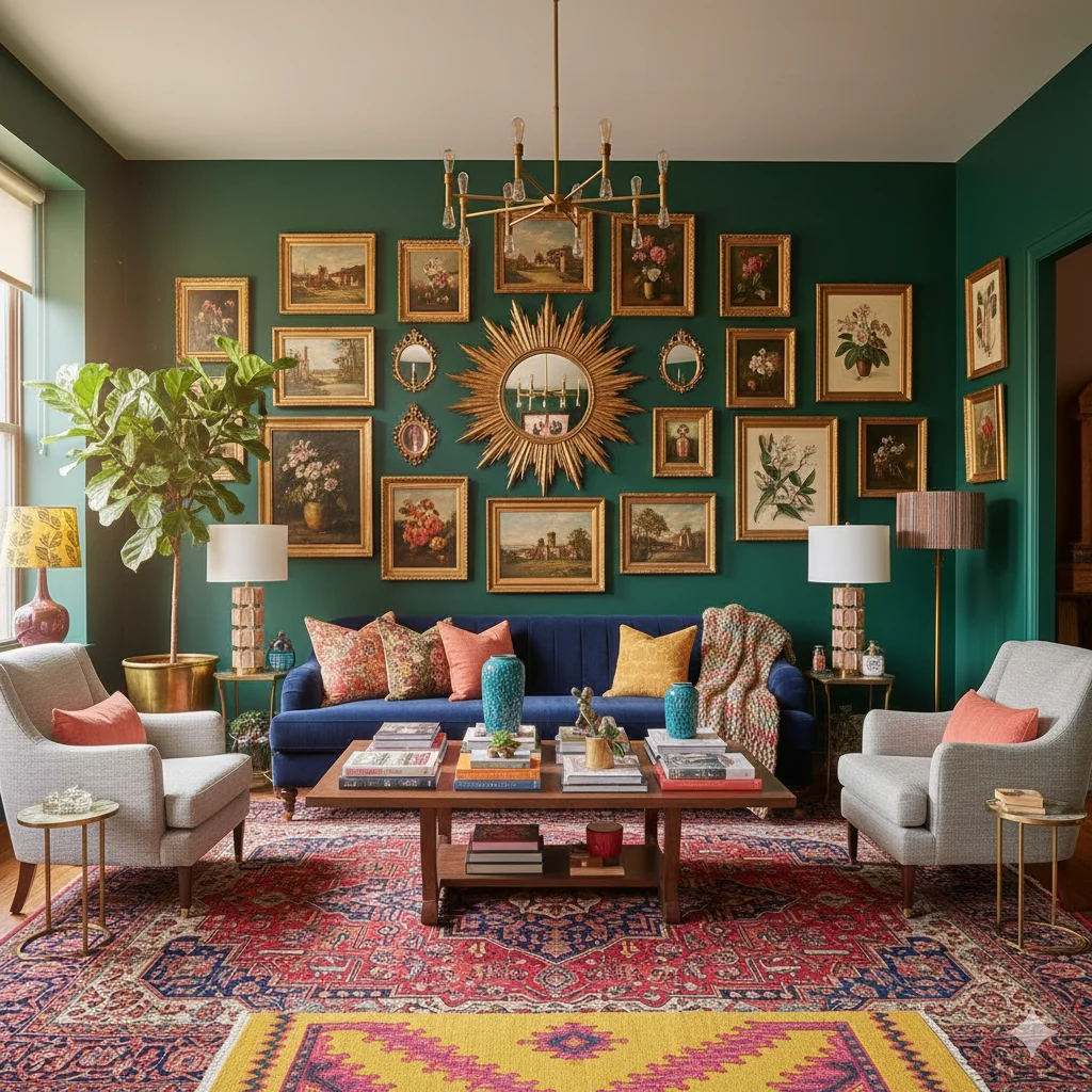 The Psychology of Color in Eclectic Maximalist Interiors