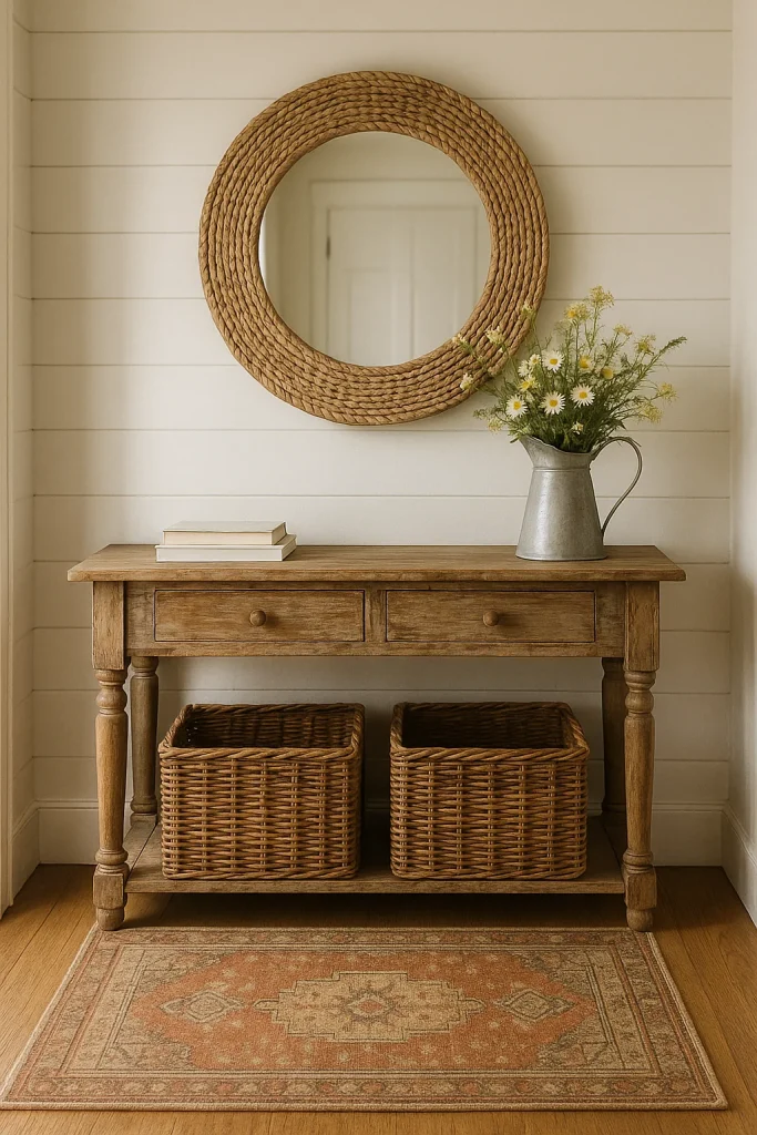 Farmhouse Entryway console table