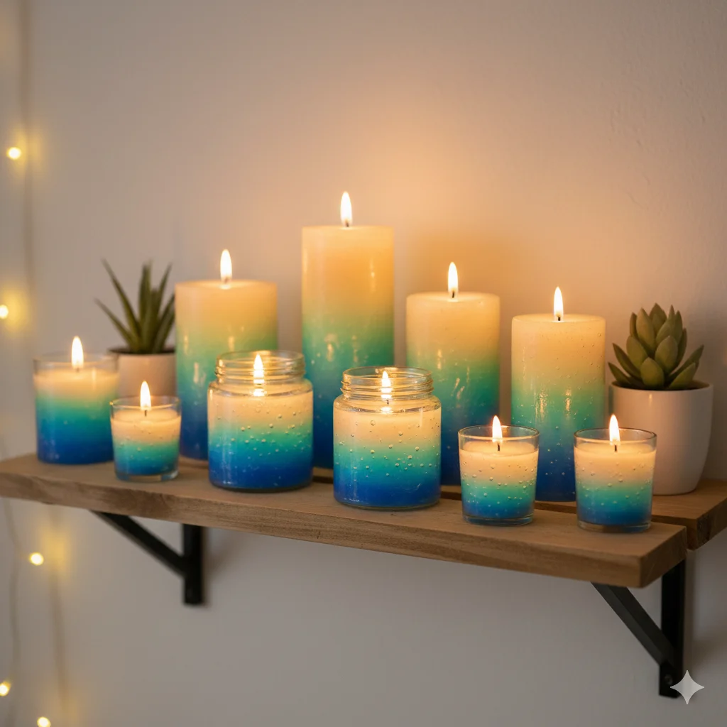 Gradient Gel Candles