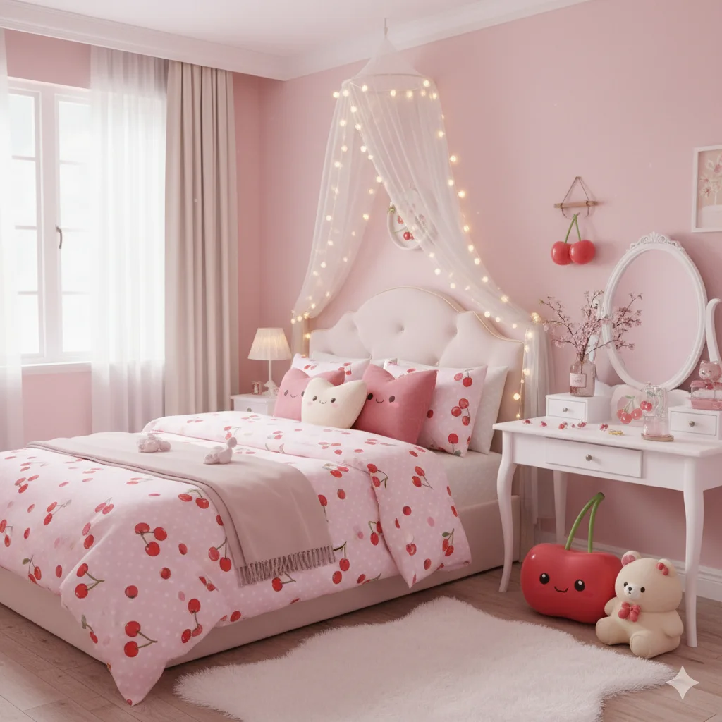 Kawaii Cherry Bedroom Décor Ideas