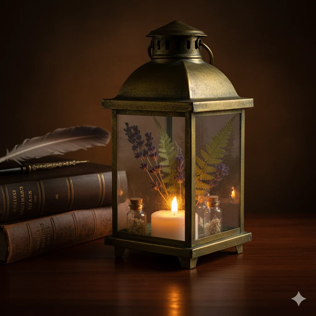 Winter Vintage Farmhouse Lantern Display
