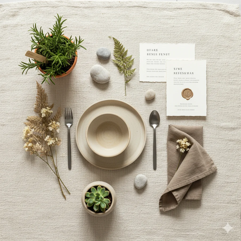 Sustainable Botanical Minimalism Wedding trends