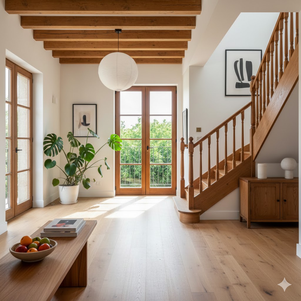 Light-Filled Natural Home Décor Entrance