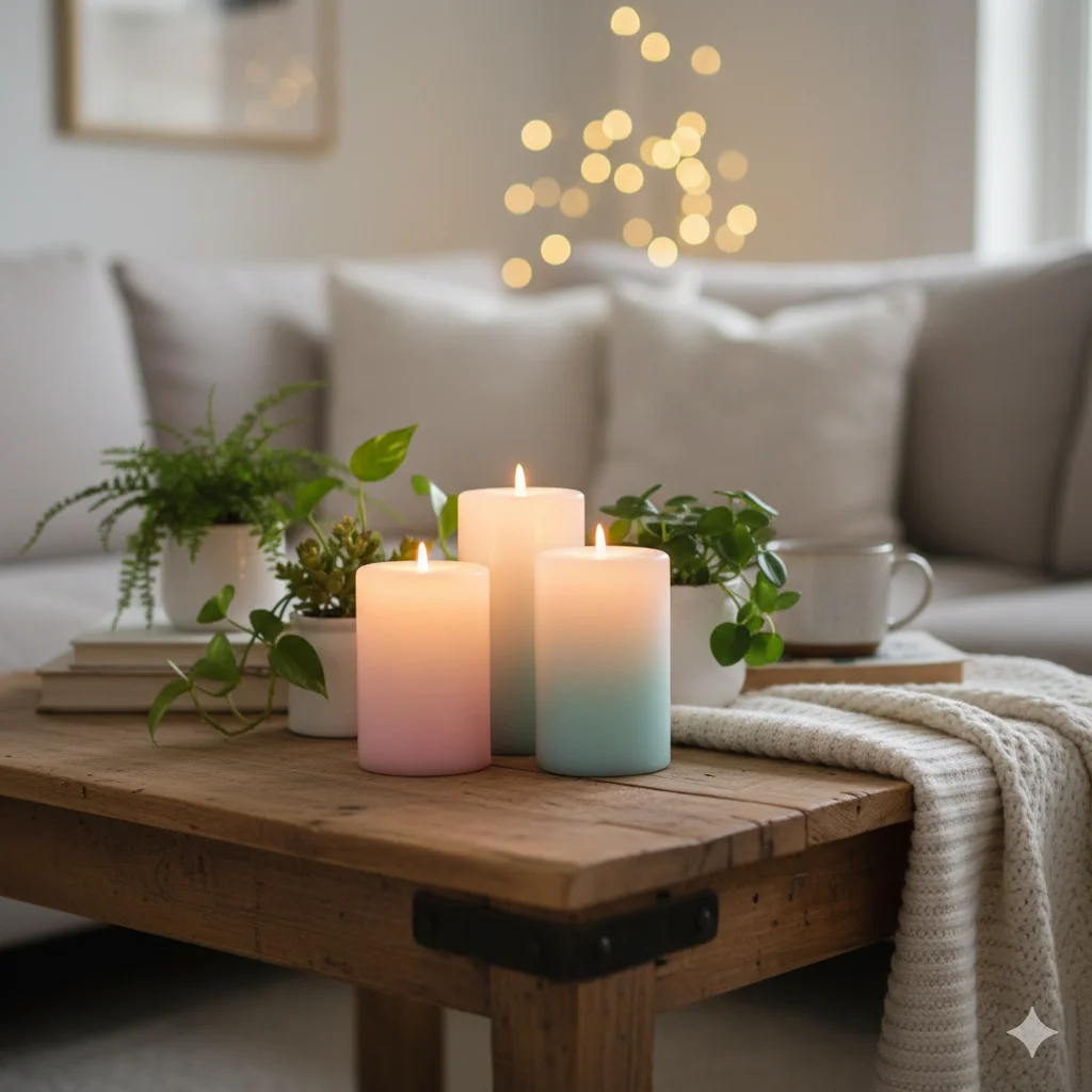Layered Color Candles Ombre Candles