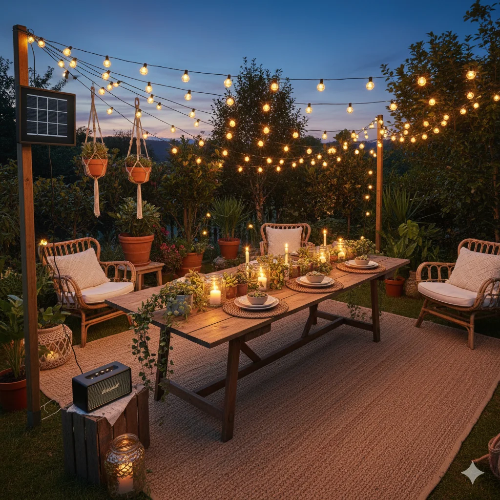 solar garden party lights