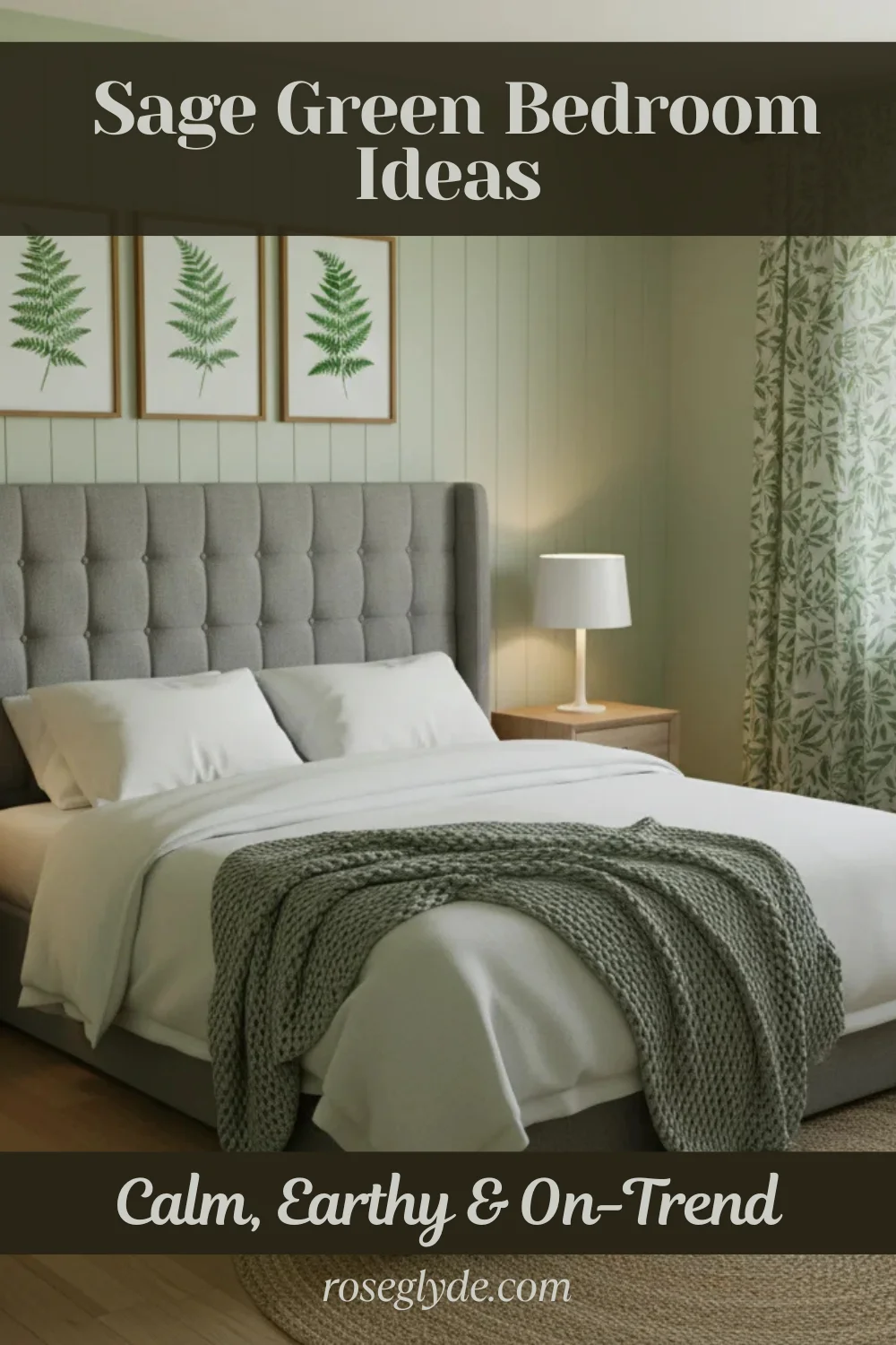 Calm, Earthy, and On-Trend Sage Green Bedroom