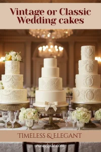 Vintage Wedding Cake Flavors & Classic Elegant Designs