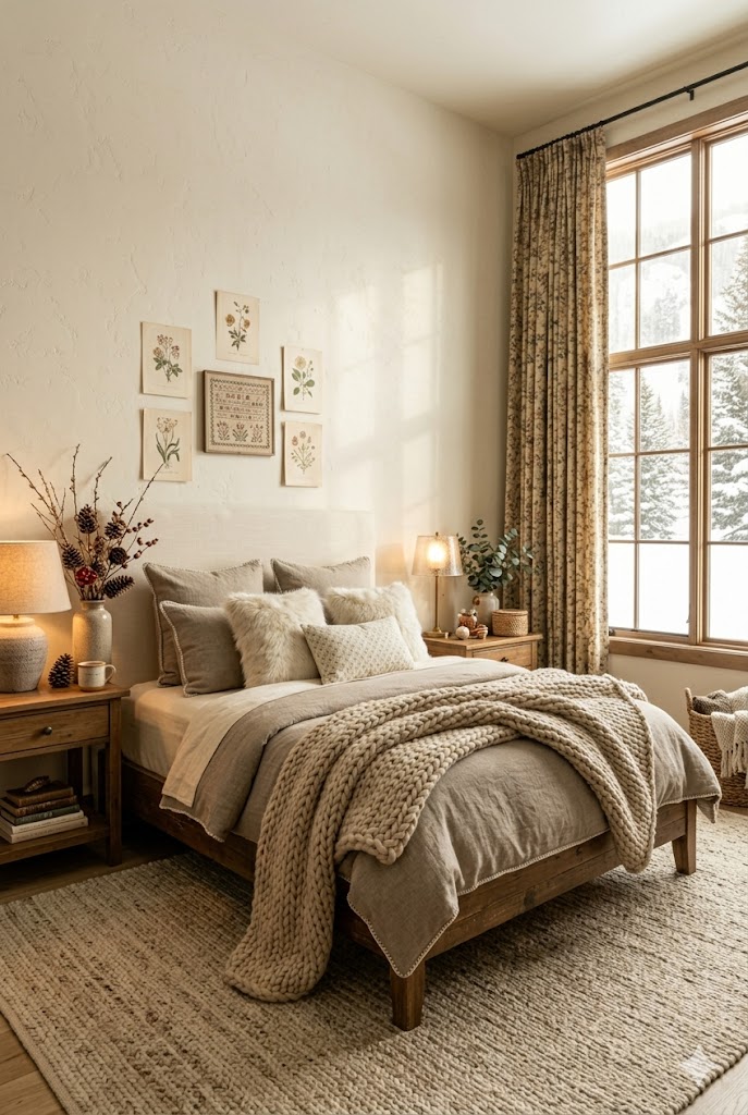 Cozy Winter Bedroom Styling