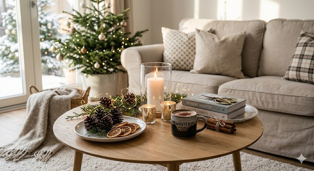 Winter Coffee Table Decor