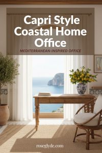 capri style coastal home office decor