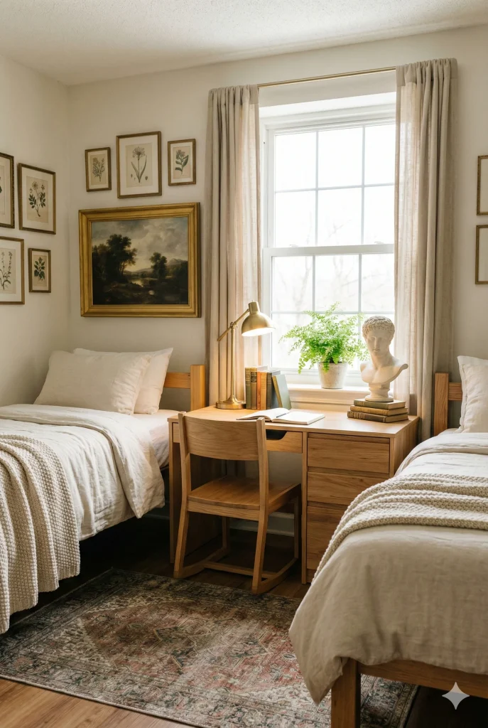 Academia Aesthetic Home Décor, Academia-Inspired Dorm Room