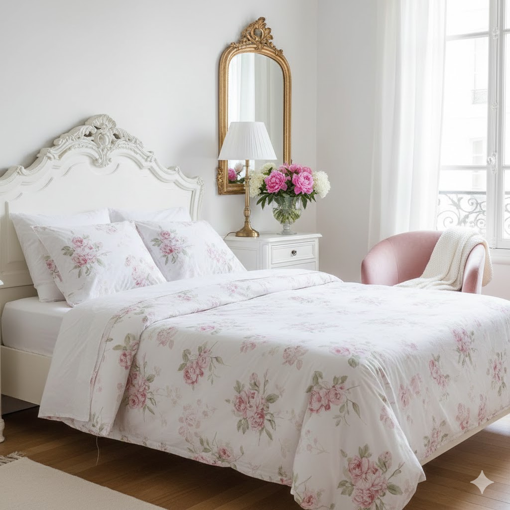 Parisian Chic Feminine Bedroom Décor