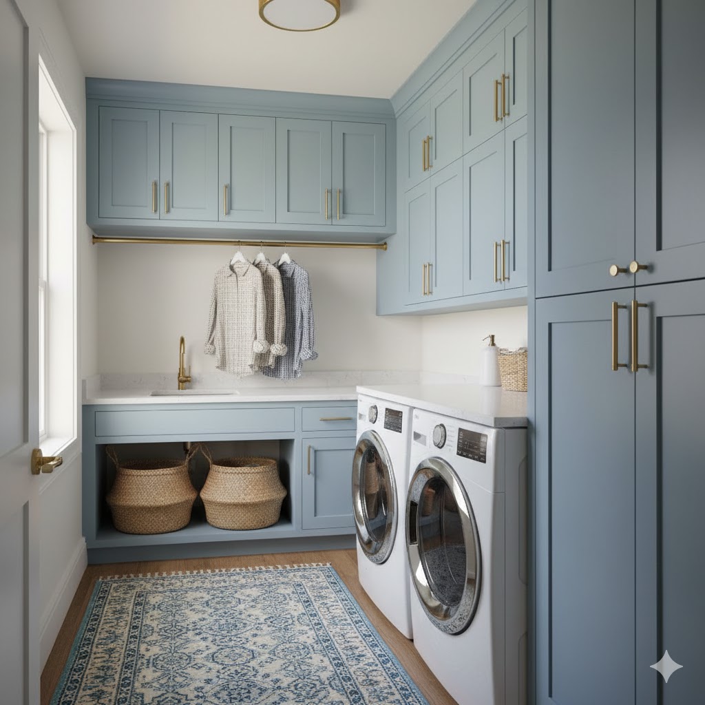 Dusty Blue Laundry Room
