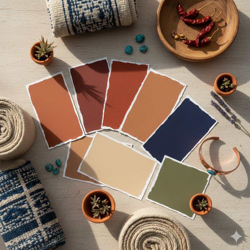 Hacienda Style Lookbook Spanish & Southwestern Home Color Palette: Warm, Earthy & Sun-Soaked